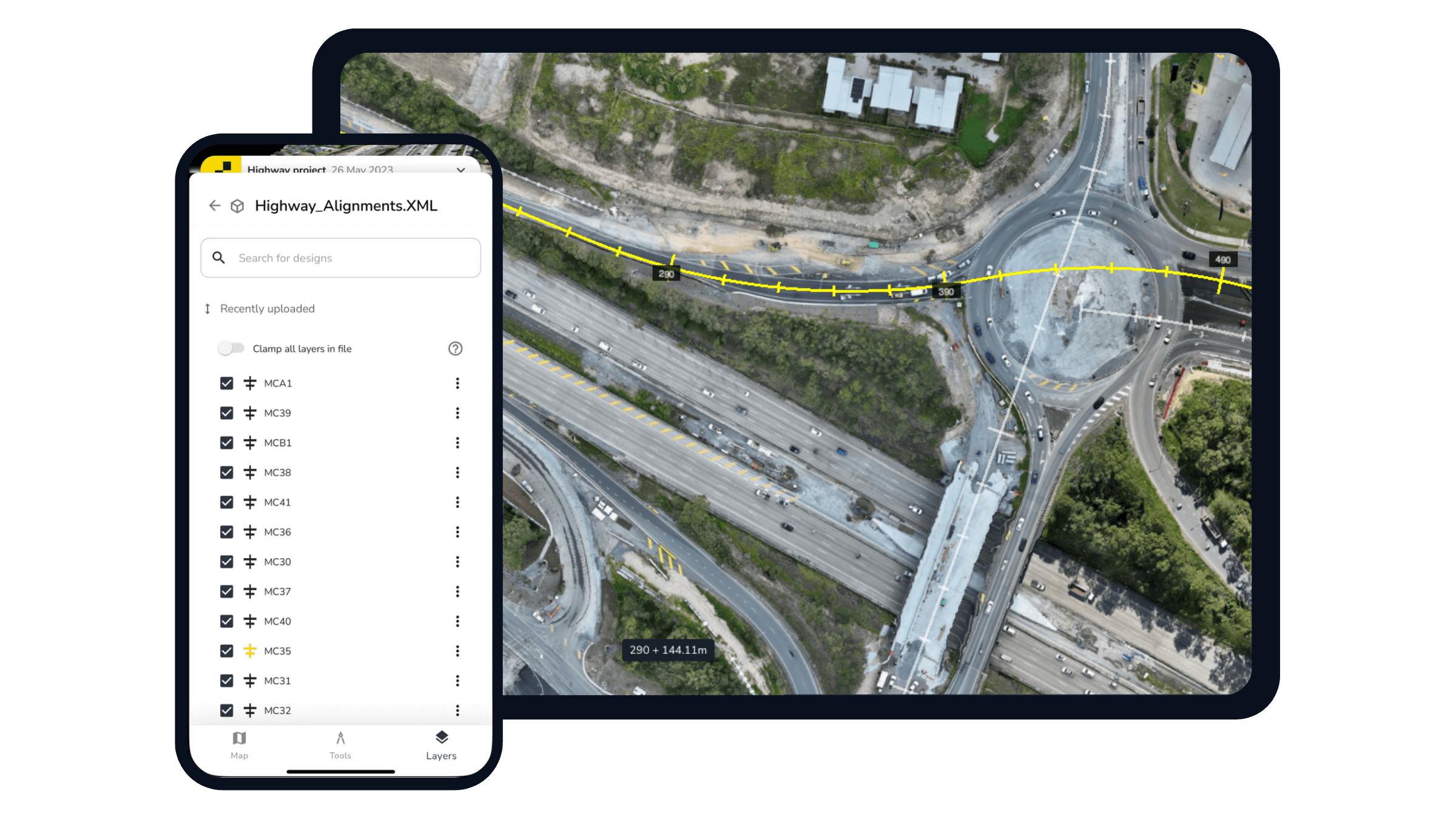 Managing linear alignments in the propeller platform on both mobile and desktop