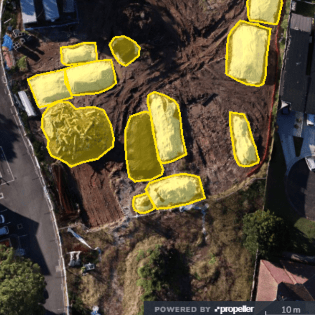 Stockpile measurements on the Propeller platform