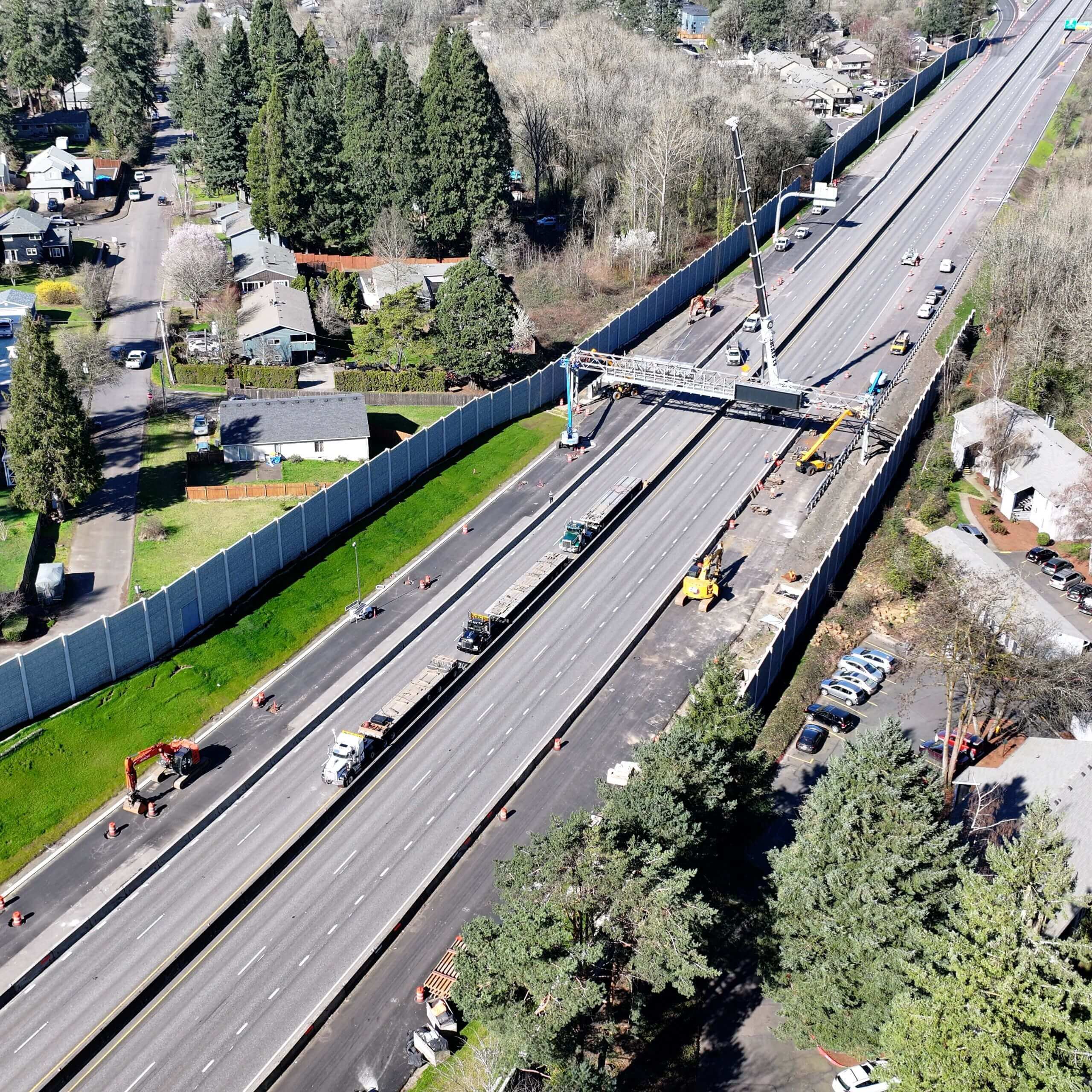 highway construction drone